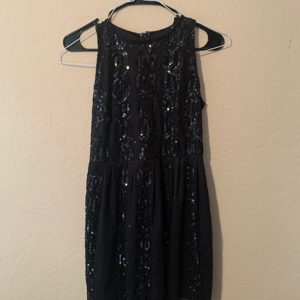 Sequin Black Cocktail Dress